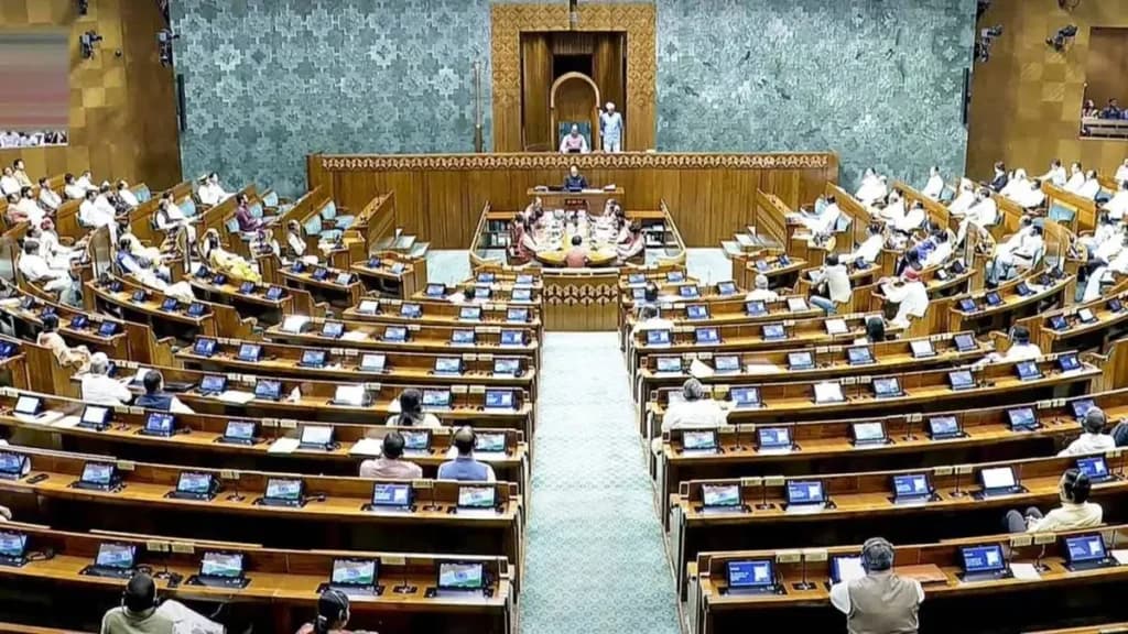 A massive uproar by Opposition didn't allow debate on the newly introduced Anti-Paper Leak Bill