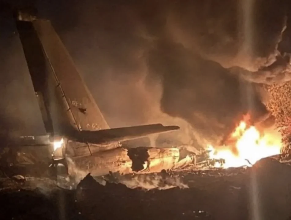 Russia Tu-95 Bomber Crash Site